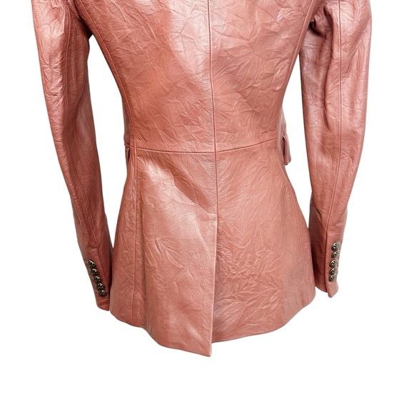 VERONICA BEARD Gaya Leather Dickey Blazer Jacket | 0 Rust $1395 New with Tags - Picture 9 of 16